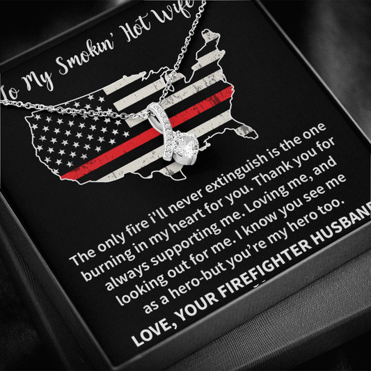 Wife - The Only Fire - Alluring Beauty Infinity Necklace Message Card