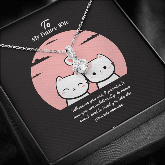 Future Wife - Wherever You Are - Alluring Beauty Infinity Necklace Message Card