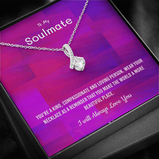 You're a kind, compassionate and loving person - Alluring Beauty Infinity Necklace Message Card