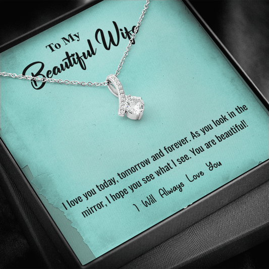 I Love You Today - Alluring Beauty Infinity Necklace Message Card