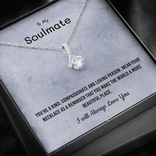 You're a kind, compassionate and loving person - Alluring Beauty Infinity Necklace Message Card