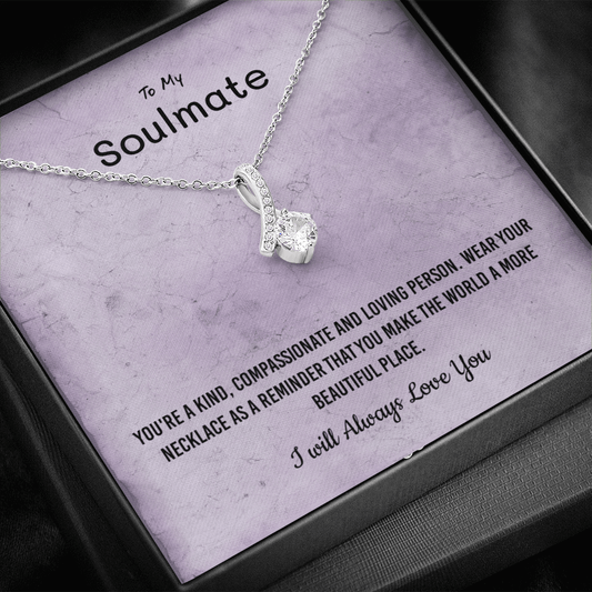 You're a kind, compassionate and loving person - Alluring Beauty Infinity Necklace Message Card