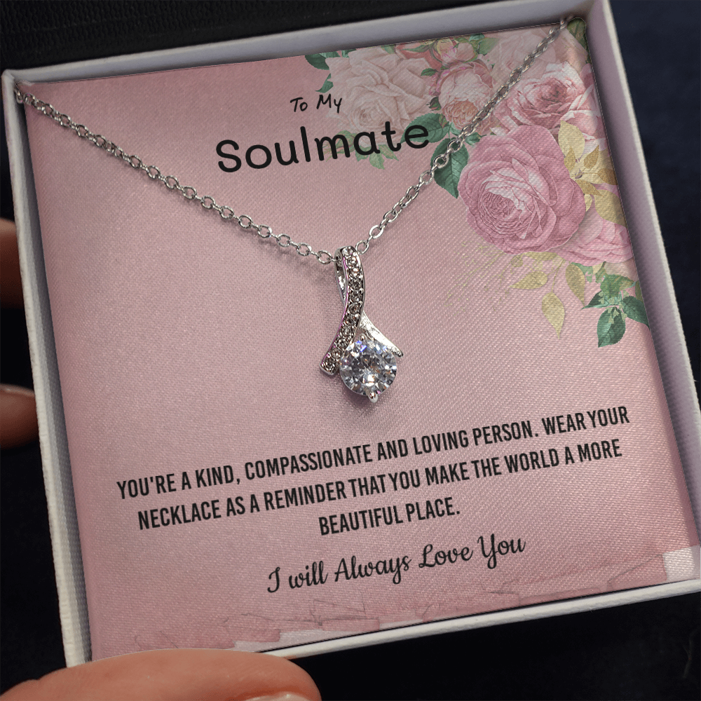 You're a kind, compassionate and loving person - Alluring Beauty Infinity Necklace Message Card