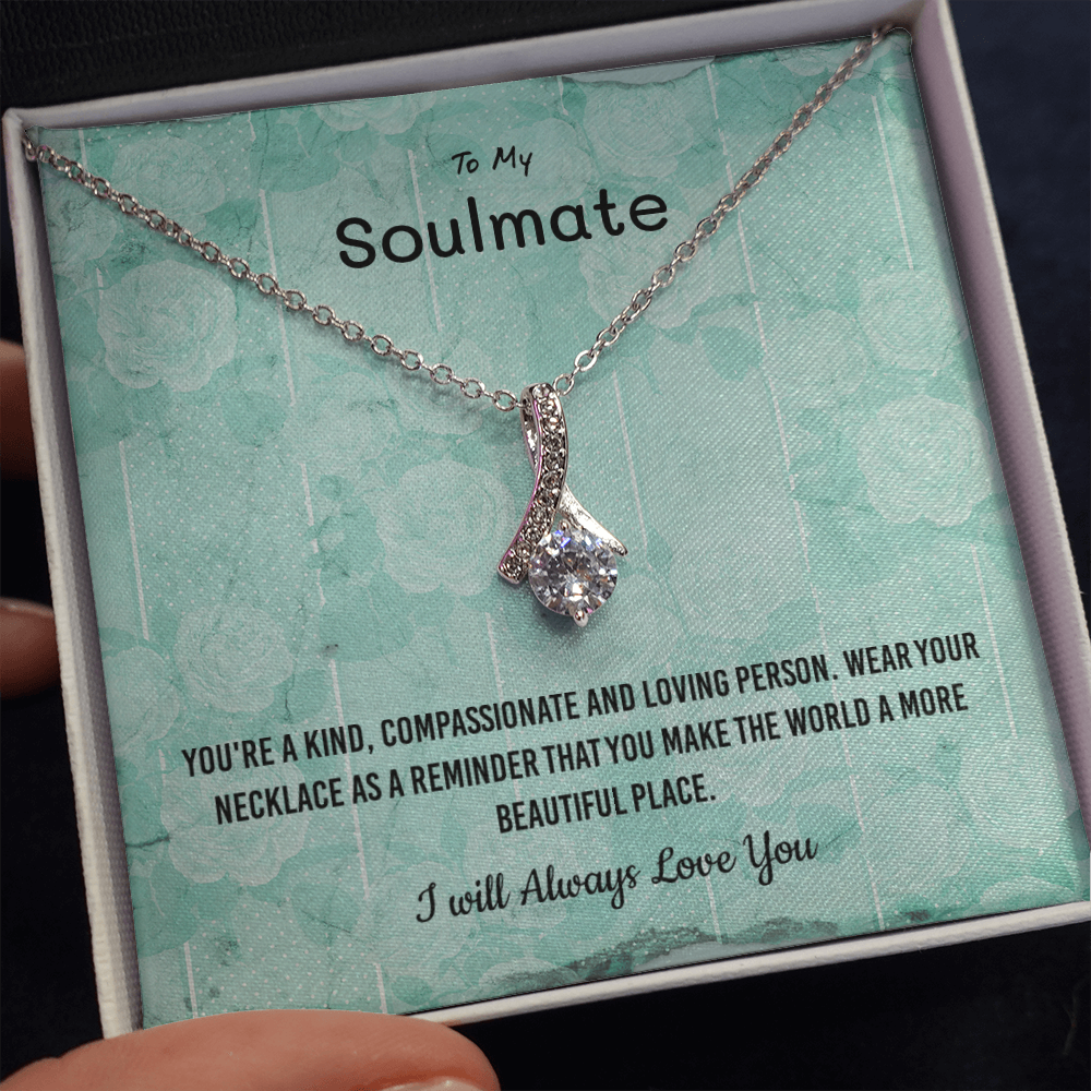 You're a kind, compassionate and loving person - Alluring Beauty Infinity Necklace Message Card