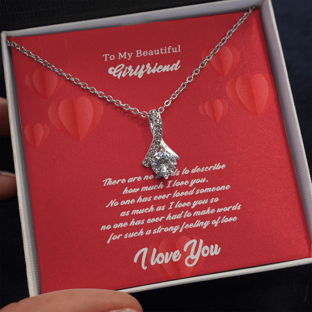 Girlfriend - There Are No Words - Alluring Beauty Infinity Necklace Message Card