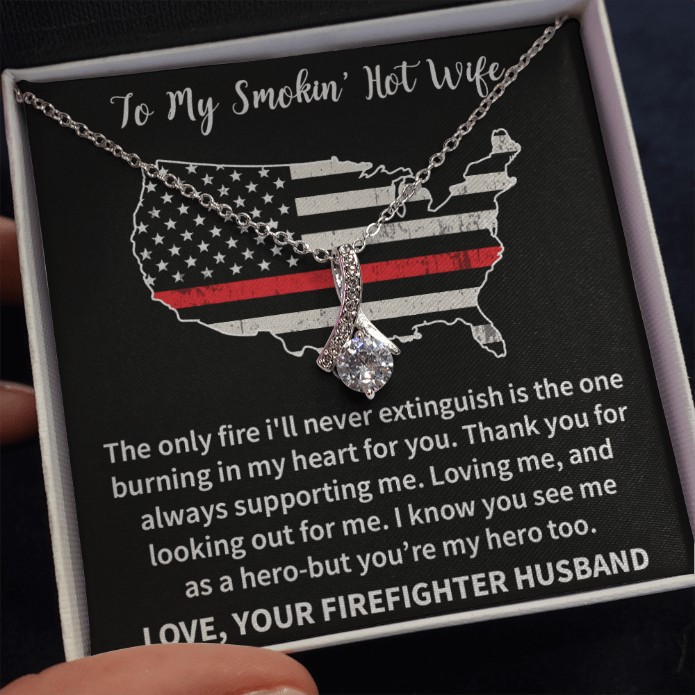Wife - The Only Fire - Alluring Beauty Infinity Necklace Message Card