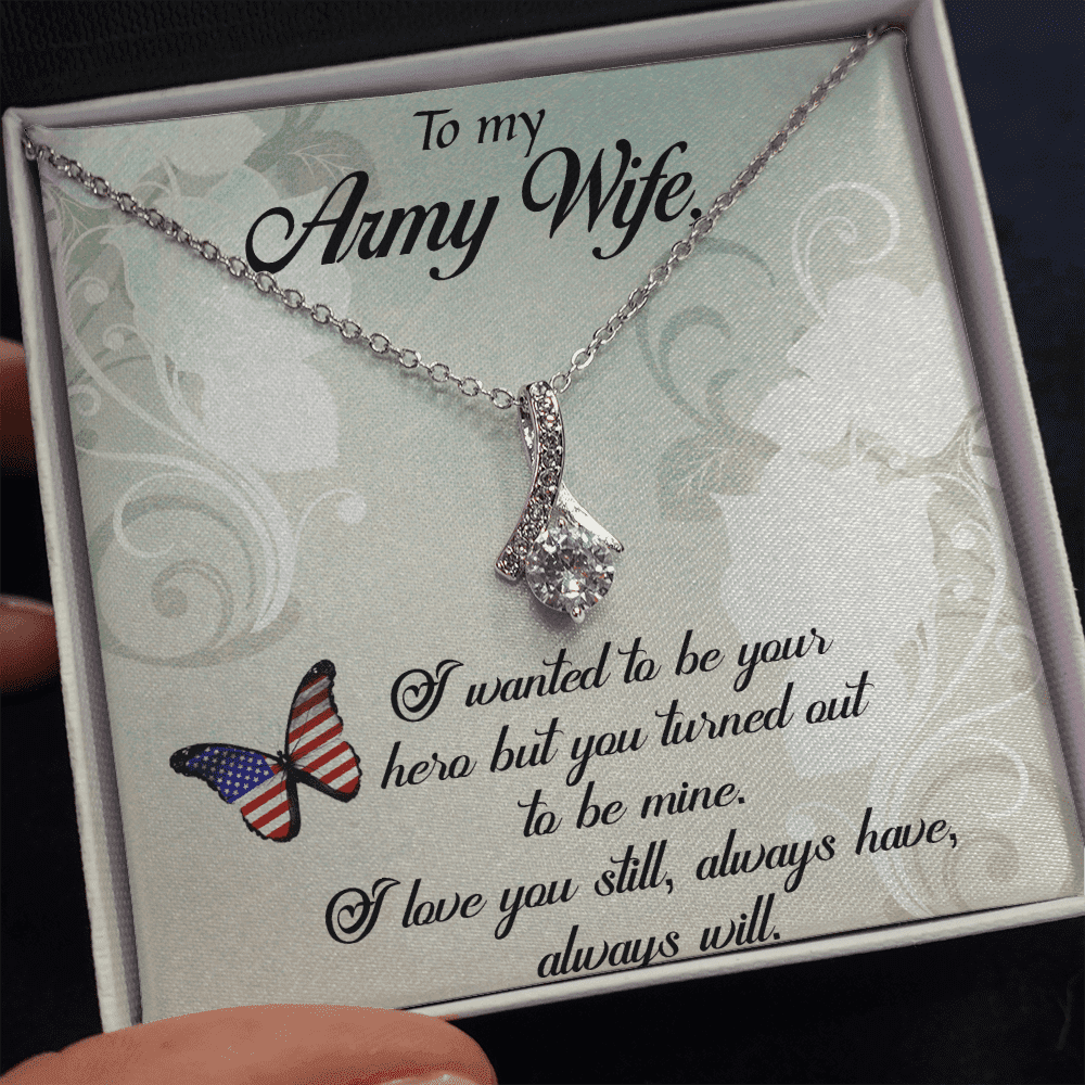 Gift for Army Wife Hero Necklace