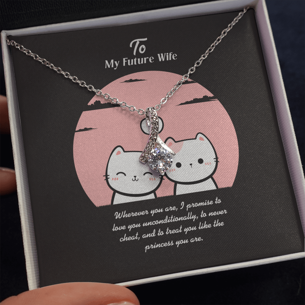 Future Wife - Wherever You Are - Alluring Beauty Infinity Necklace Message Card