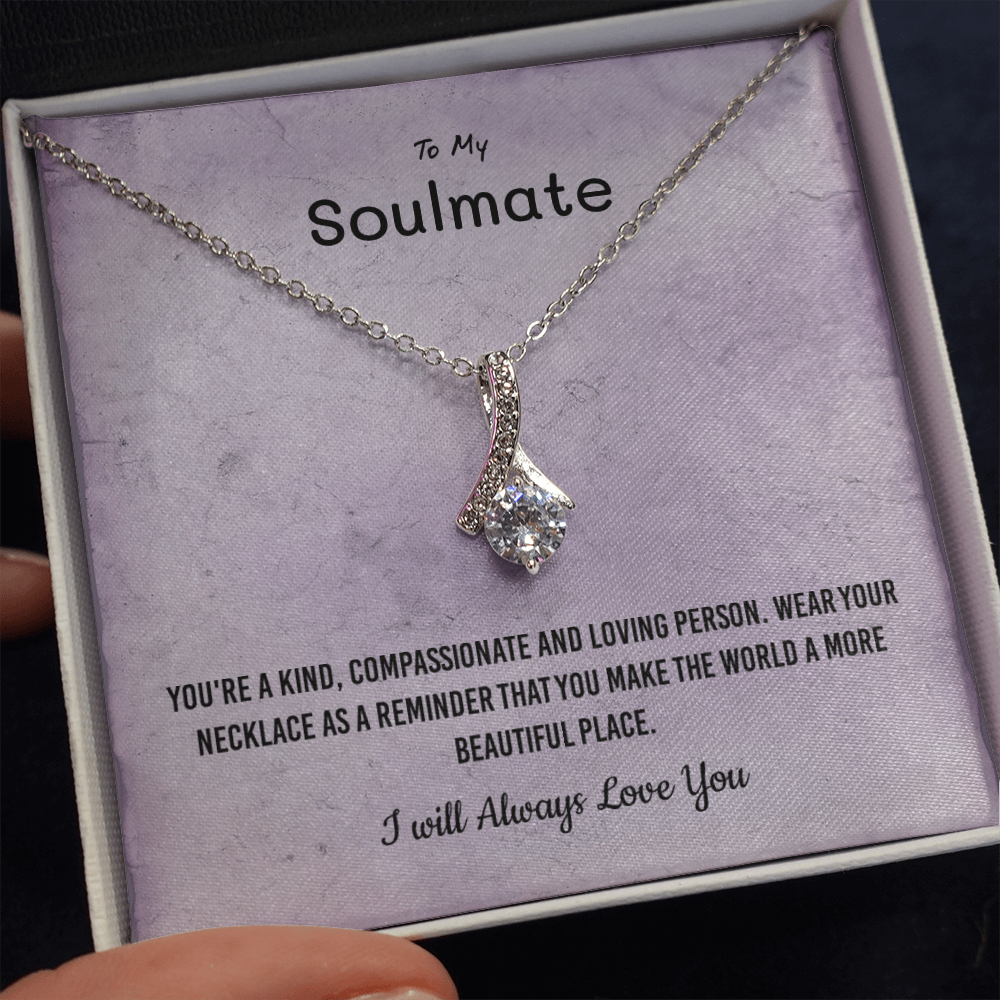 You're a kind, compassionate and loving person - Alluring Beauty Infinity Necklace Message Card