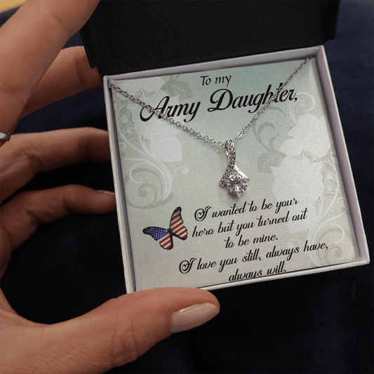 Gift for Army Daughter Hero Necklace