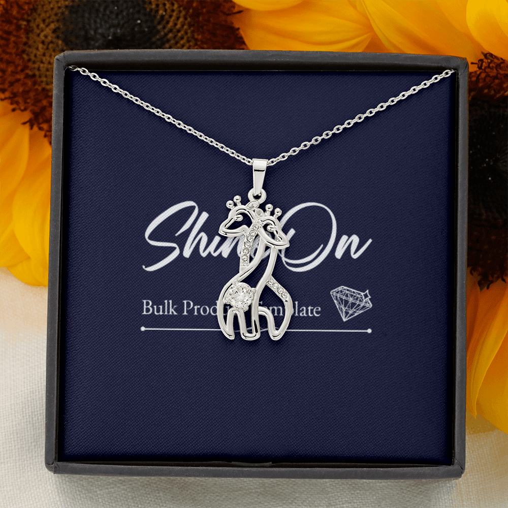 Graceful Love Giraffe Necklace Message Card