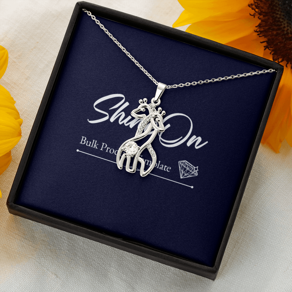 Graceful Love Giraffe Necklace Message Card