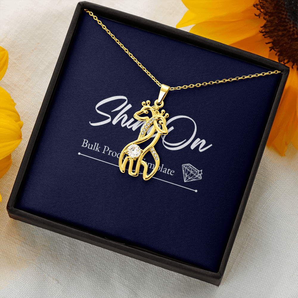 Graceful Love Giraffe Necklace Message Card