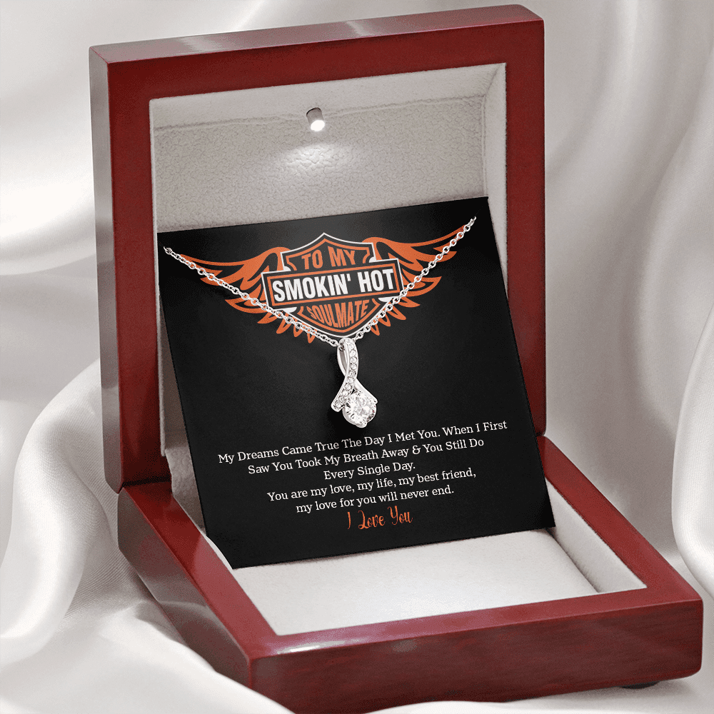 Soulmate - My Dreams Came True The Day I Met You - Alluring Beauty Infinity Necklace Message Card