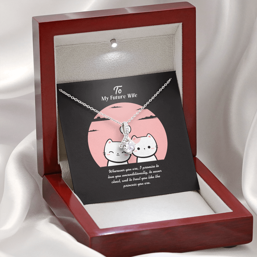 Future Wife - Wherever You Are - Alluring Beauty Infinity Necklace Message Card