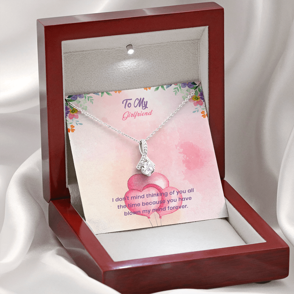 Girlfriend - I Don't Mind Thinking Of You - Alluring Beauty Infinity Necklace Message Card