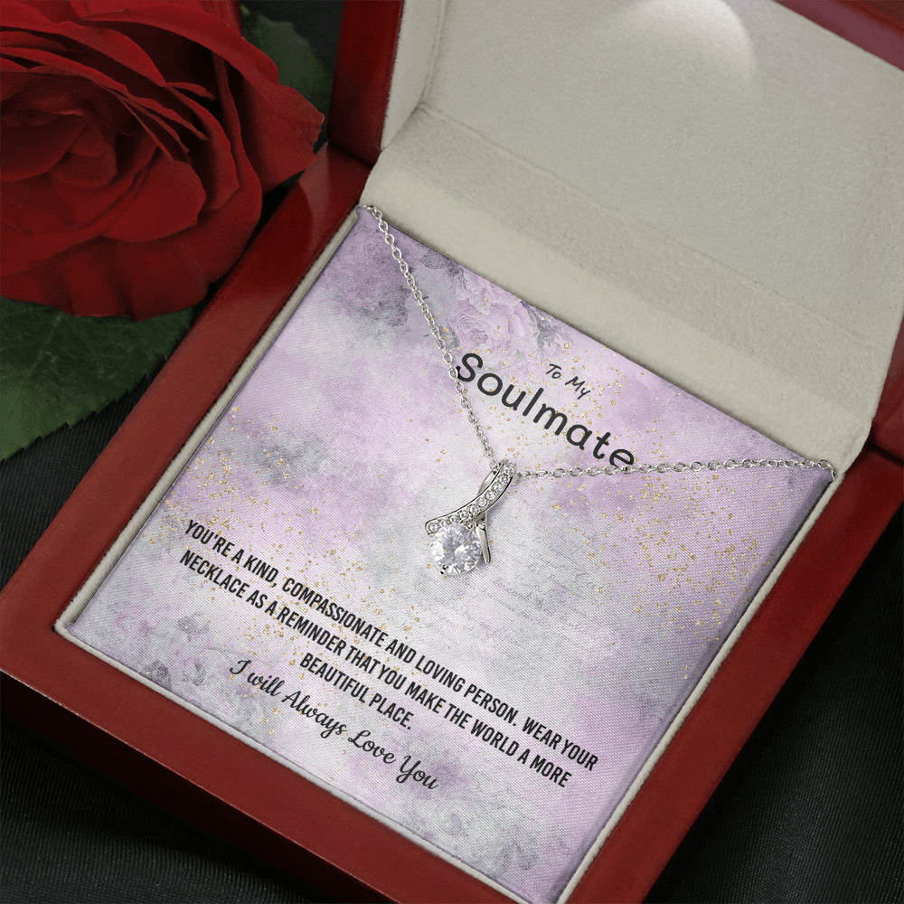 You're a kind, compassionate and loving person - Alluring Beauty Infinity Necklace Message Card