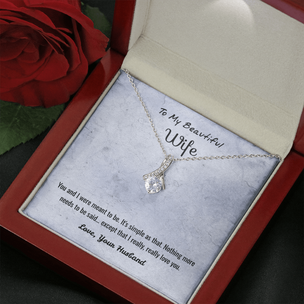 You and I Were Meant to Be - Alluring Beauty Infinity Necklace Message Card