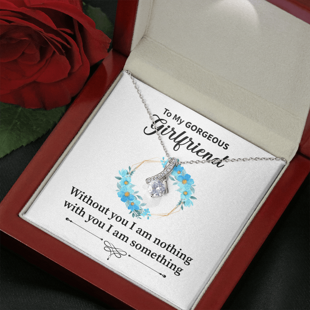 Girlfriend - Without You I Am Nothing - Alluring Beauty Infinity Necklace Message Card