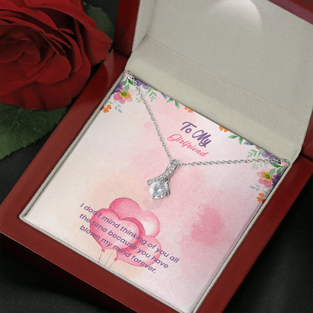 Girlfriend - I Don't Mind Thinking Of You - Alluring Beauty Infinity Necklace Message Card