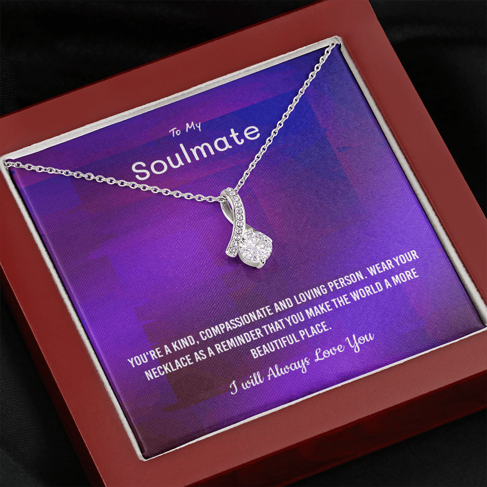 You're a kind, compassionate and loving person - Alluring Beauty Infinity Necklace Message Card