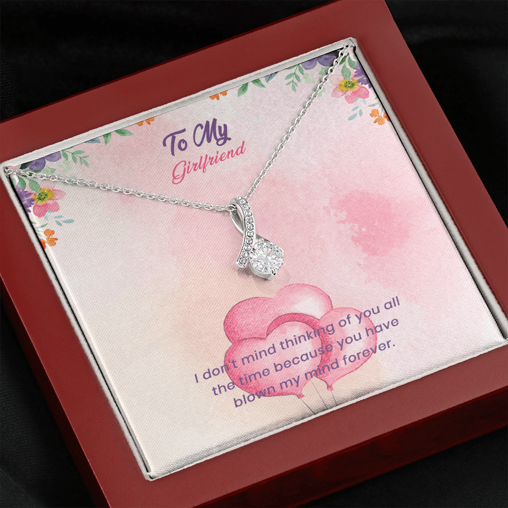 Girlfriend - I Don't Mind Thinking Of You - Alluring Beauty Infinity Necklace Message Card