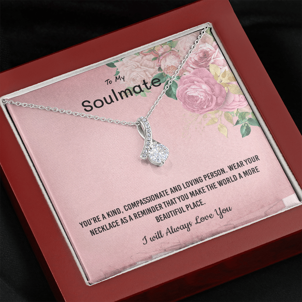 You're a kind, compassionate and loving person - Alluring Beauty Infinity Necklace Message Card