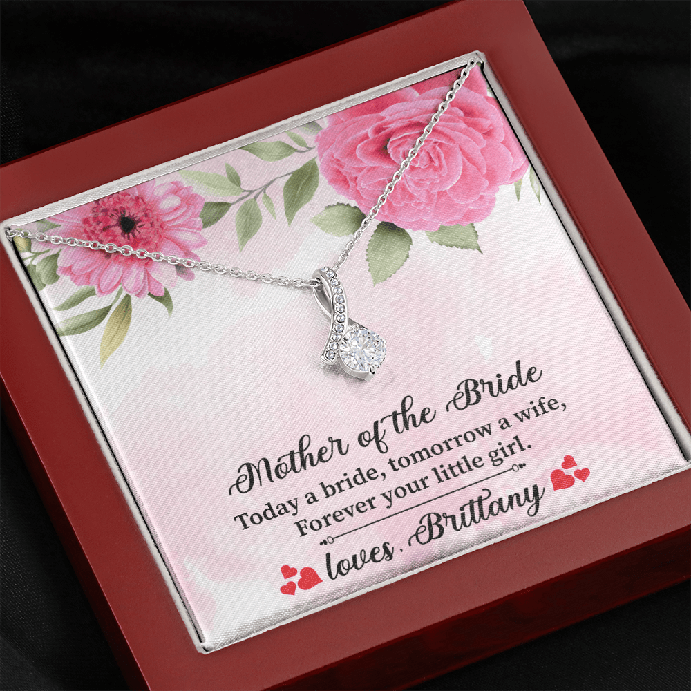 Mother Of The Bride - Today A Bride - Alluring Beauty Infinity Necklace Message Card