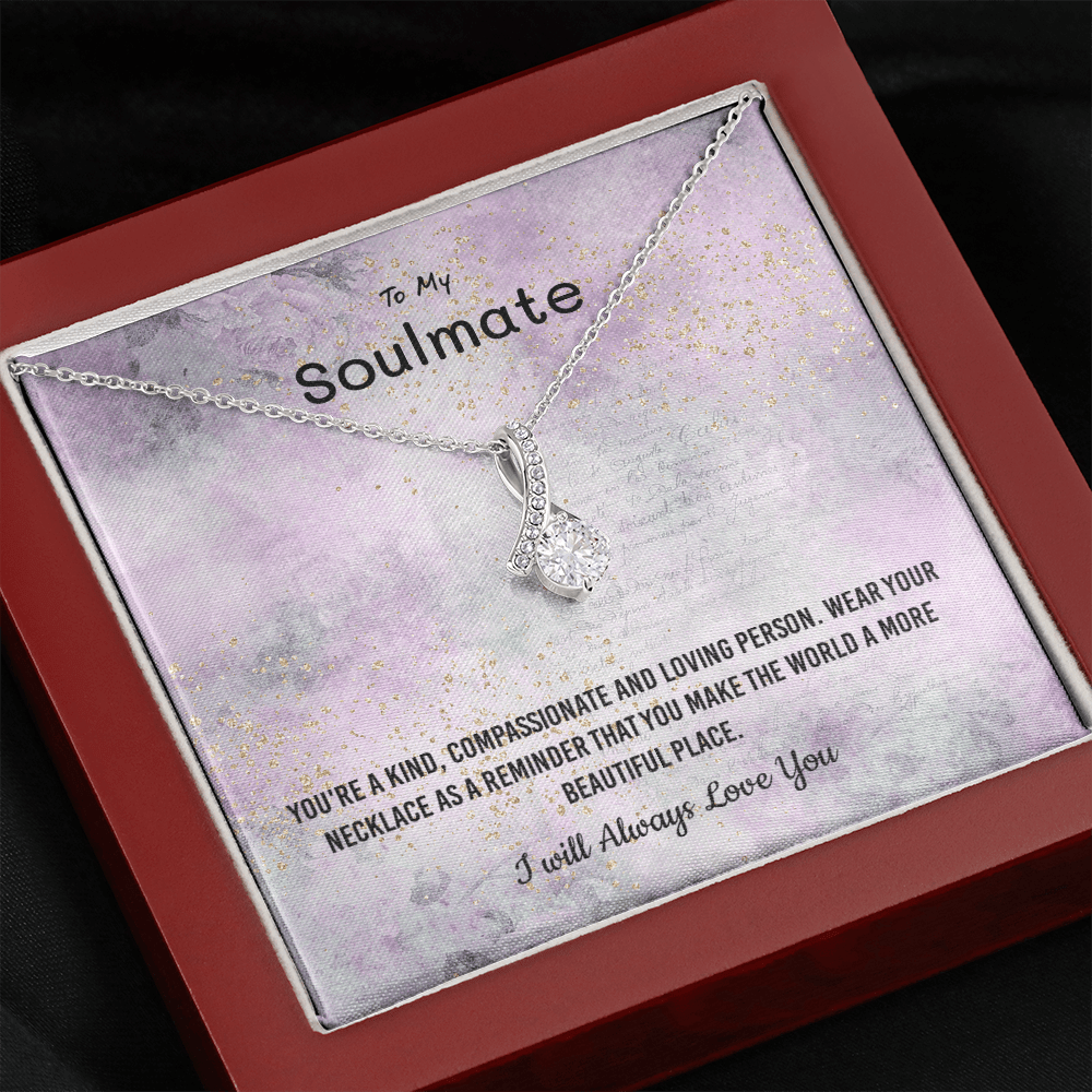 You're a kind, compassionate and loving person - Alluring Beauty Infinity Necklace Message Card