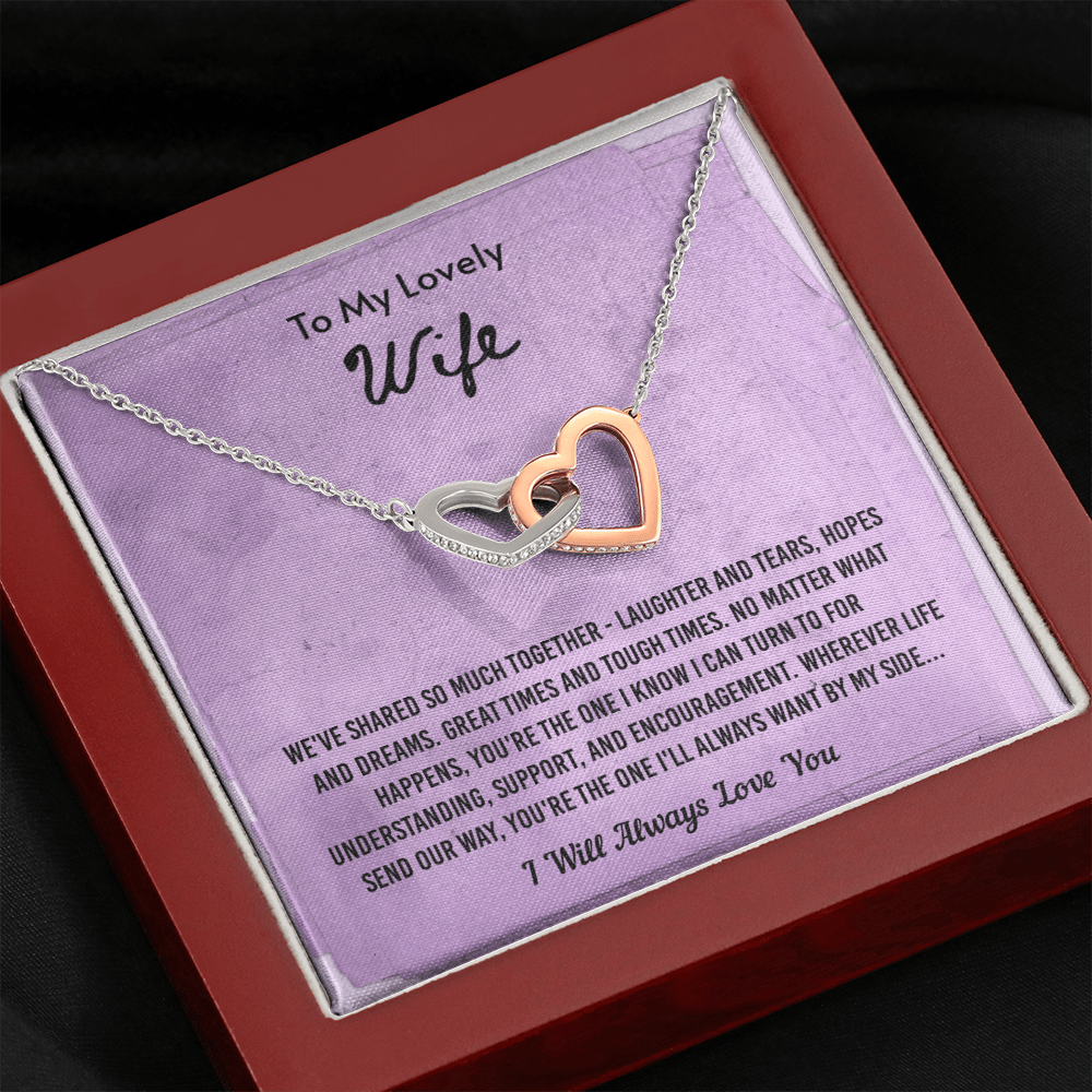 We've Shared So Much Together - nterlocking Hearts Necklace Message Card