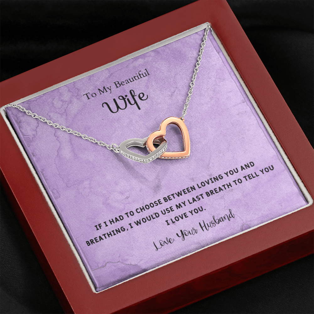 If I Had to Choose - Interlocking Hearts Necklace Message Card