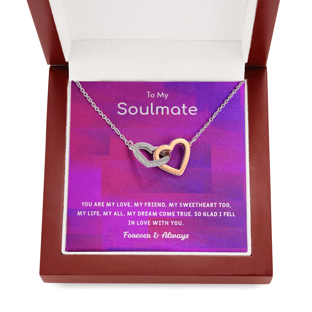 You are my love - Interlocking Hearts Necklace Message Card