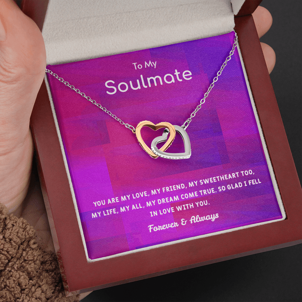 You are my love - Interlocking Hearts Necklace Message Card