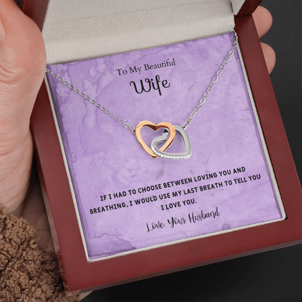 If I Had to Choose - Interlocking Hearts Necklace Message Card