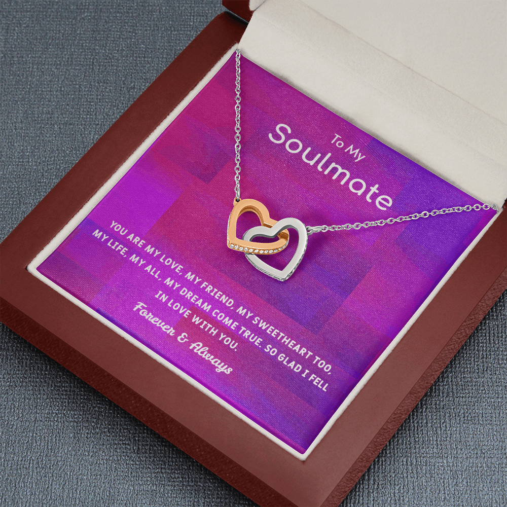 You are my love - Interlocking Hearts Necklace Message Card