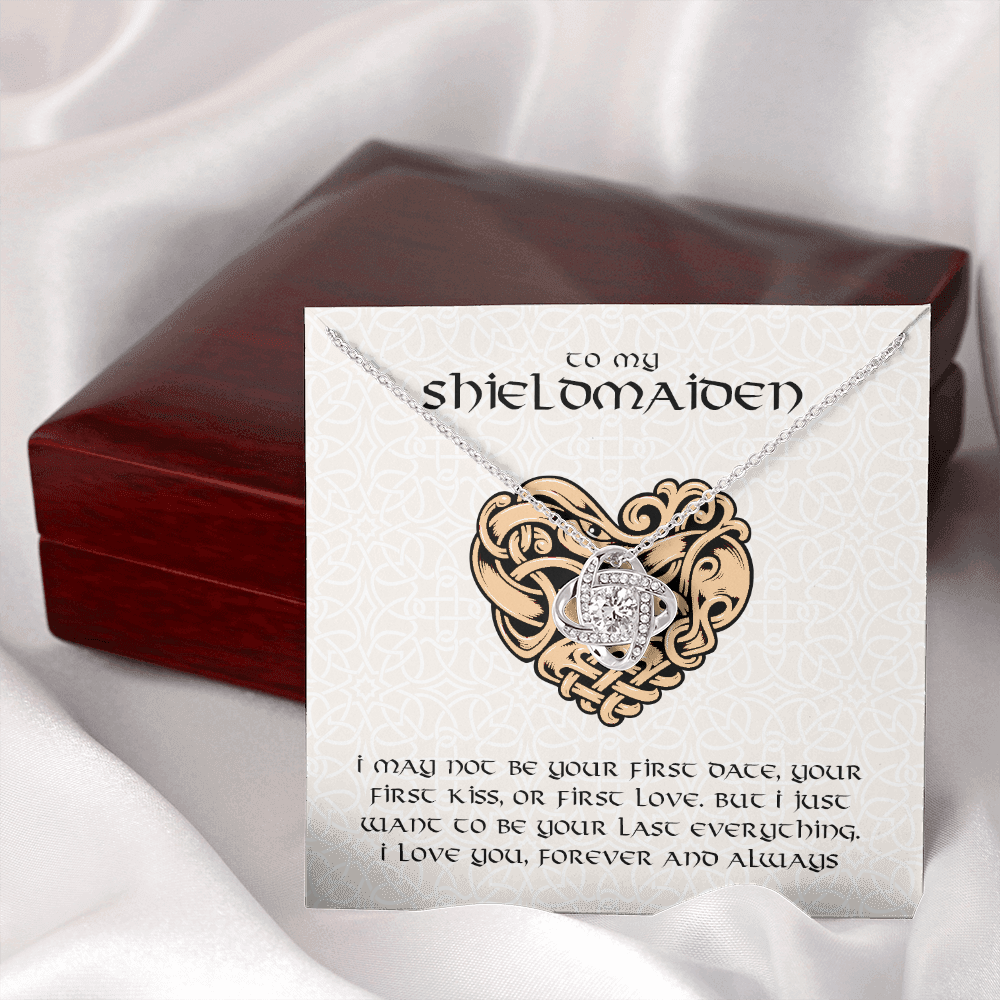 Shieldmaiden - I May Not Be Your First Date - Love Knot Necklace Message Card