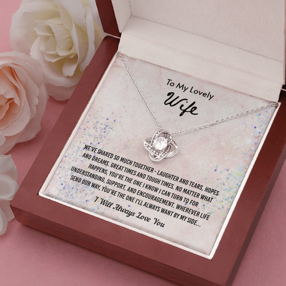 We've Shared So Much Together - Love Knot Necklace Message Card