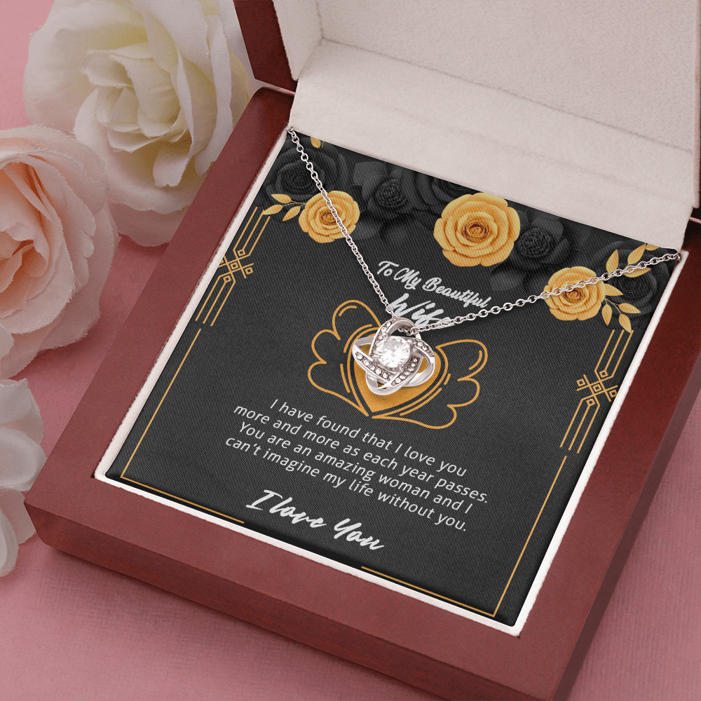 Wife - I Have Found - Love Knot Necklace Message Card