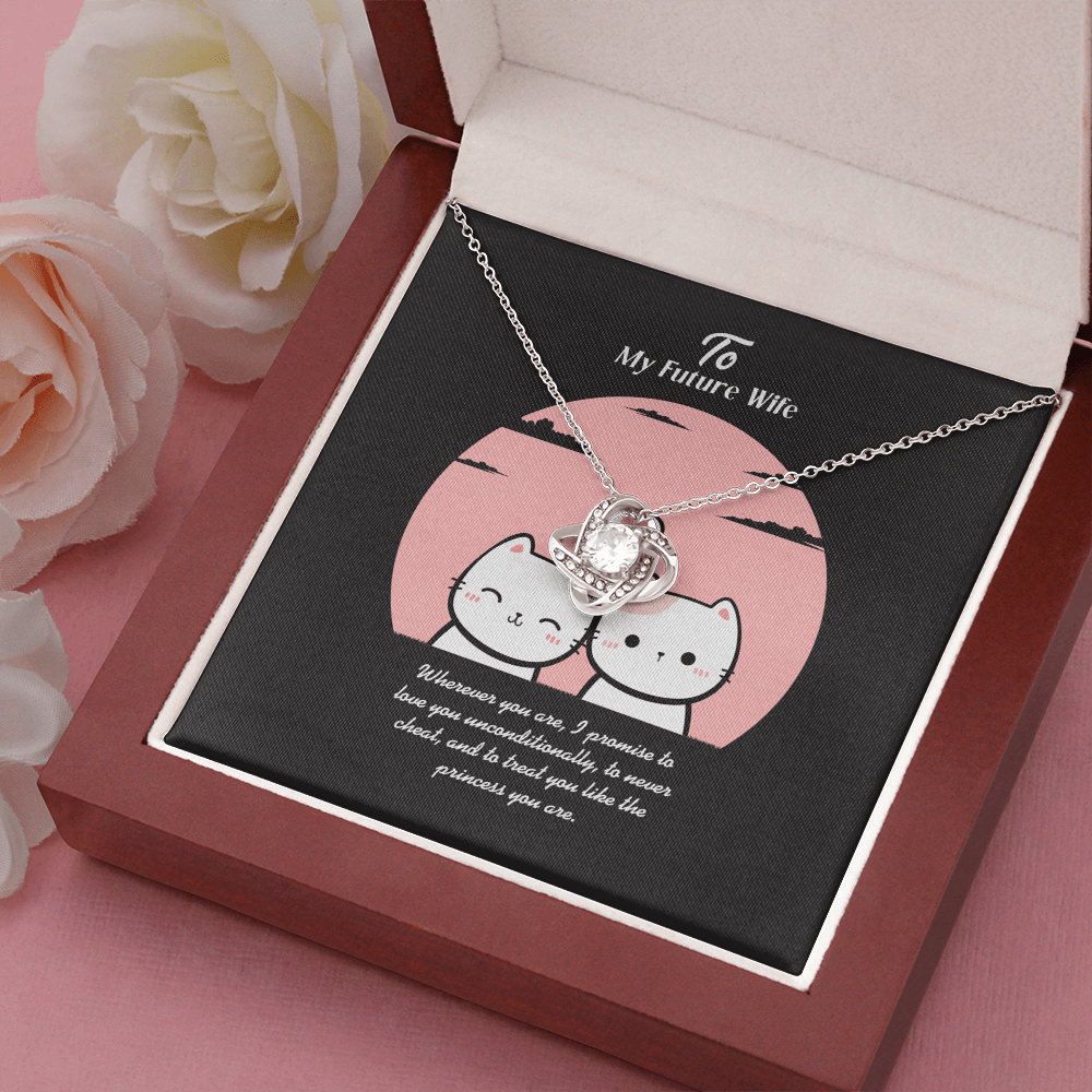 Future Wife - Wherever You Are - Love Knot Necklace Message Card