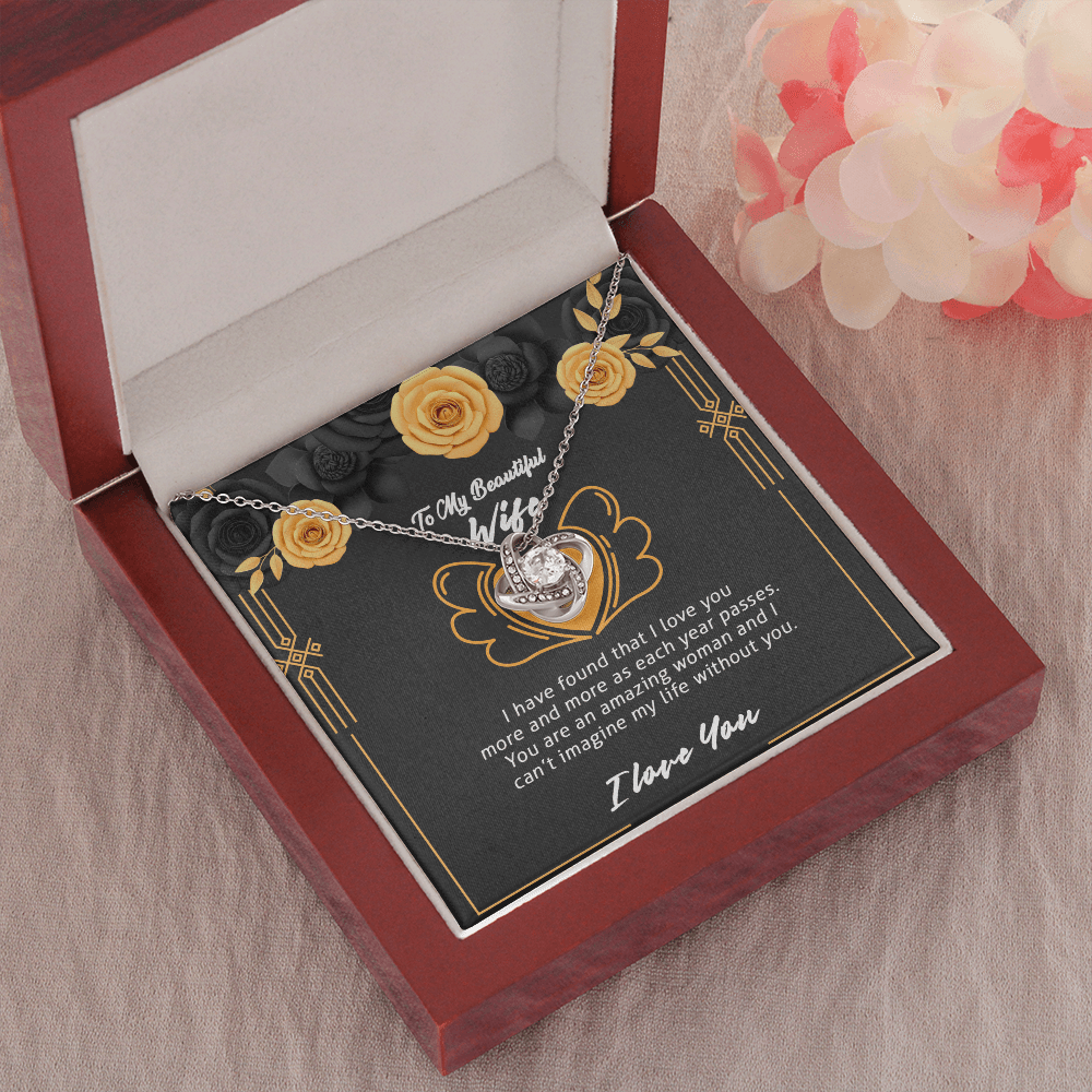 Wife - I Have Found - Love Knot Necklace Message Card