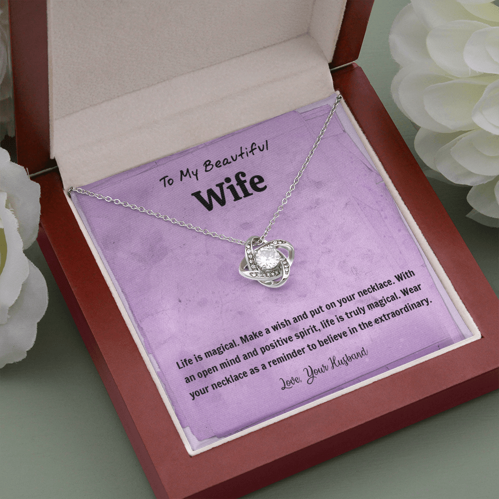 Life Is Magical - Love Knot Necklace Message Card