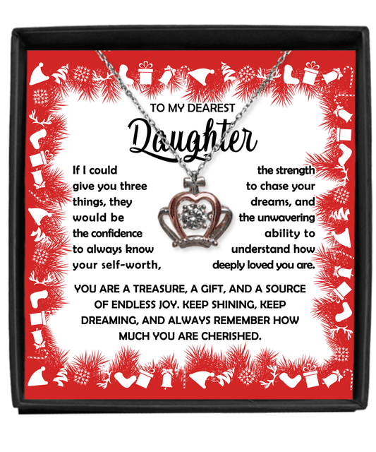 Daughter-Three Things - Crown Pendant Necklace