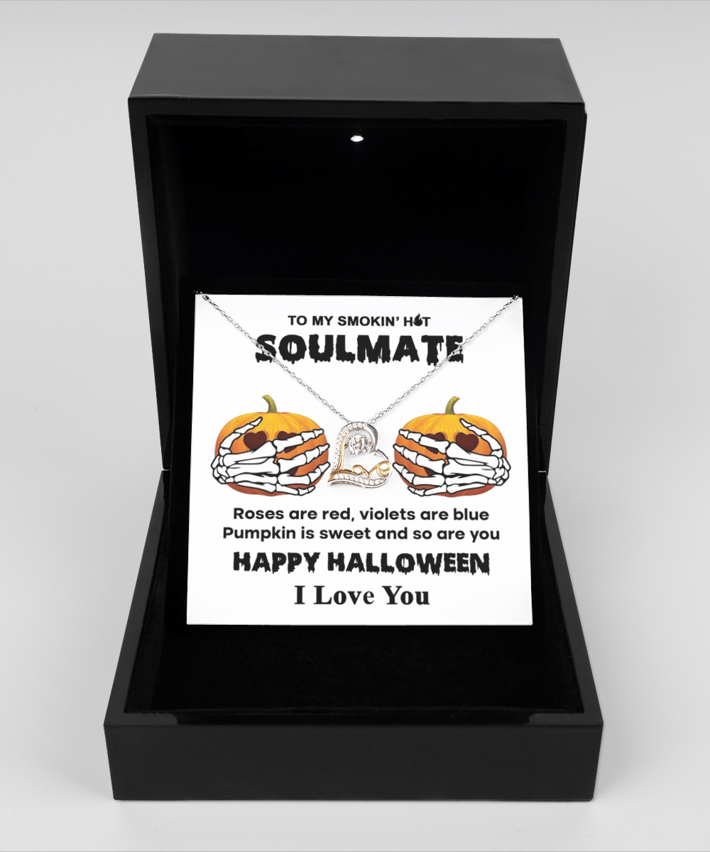 Halloween Gift - Soulmate- Sweet Pumpkin - Love Dancing Necklace